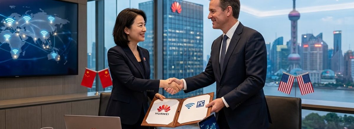 Chinas Huawei and US PC manufacturer reach multi-year Wi-Fi patent agreement.