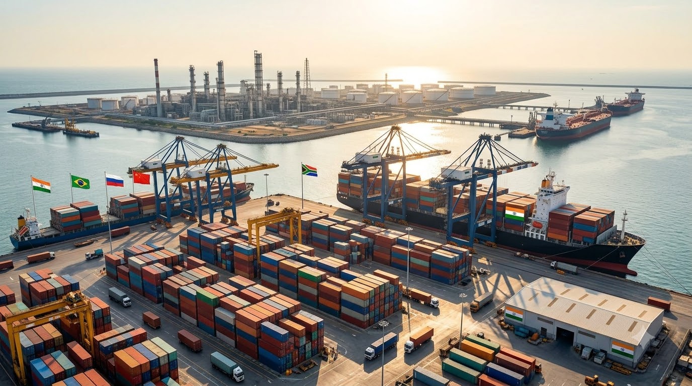 India aims to diversify BRICS trade amid rising crude and petroleum import reliance.