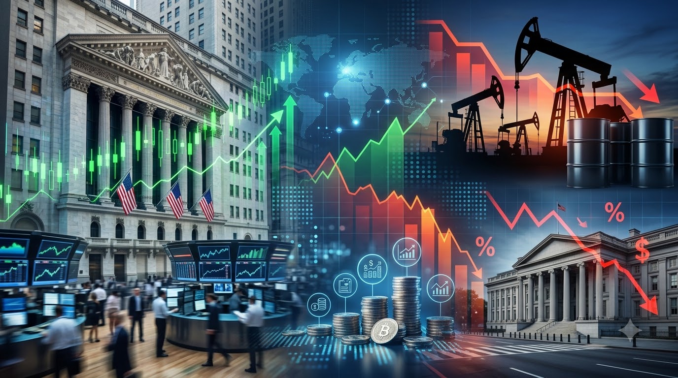 US Stock Market Update: Indexes Rise Following Key Inflation Data as Oil Prices and Treasury Yields Decline