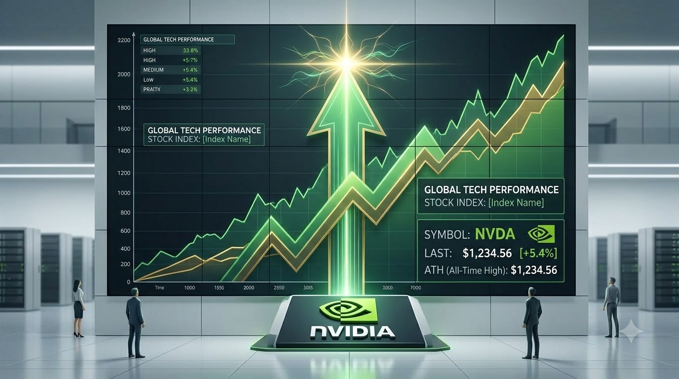 Nvidia Stock Reaches New All-Time High with Market Capitalization at $5.7 Trillion